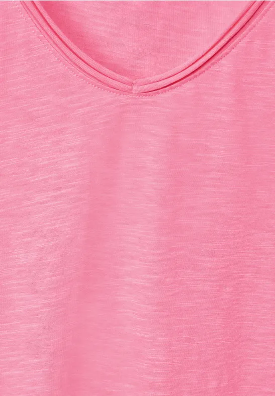 Basic V-Neck T-Shirt soft pink