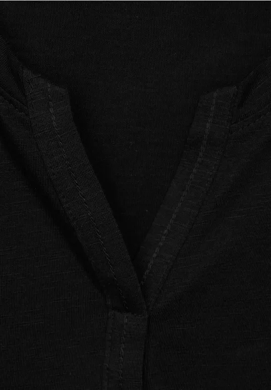 Tuniekshirt in effen kleur Black