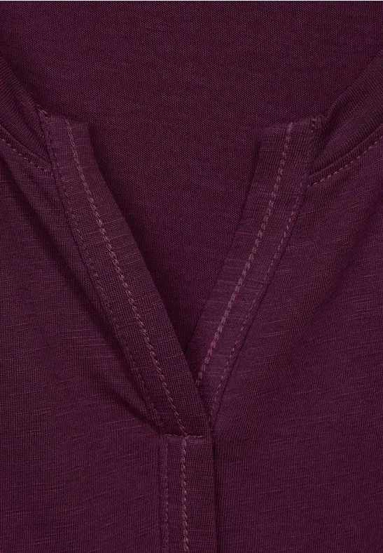 Tunikashirt in Unifarbe deep berry