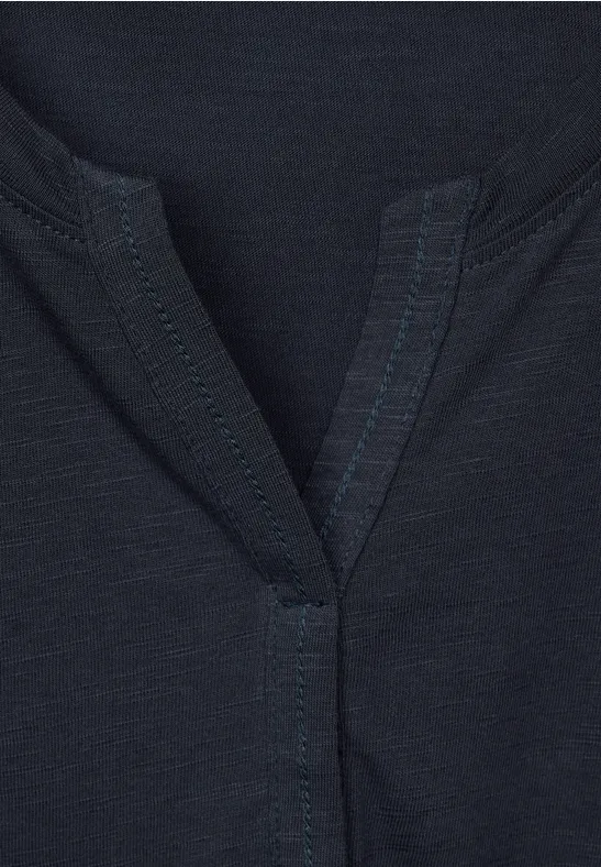 Tunikashirt in Unifarbe night sky blue