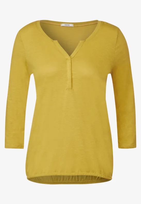 Tunikashirt in Unifarbe golden yellow