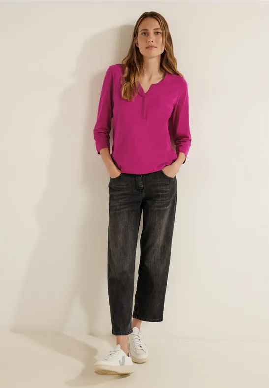 Tunikashirt in Unifarbe cool pink