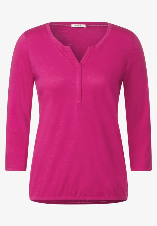 Tunikashirt in Unifarbe cool pink