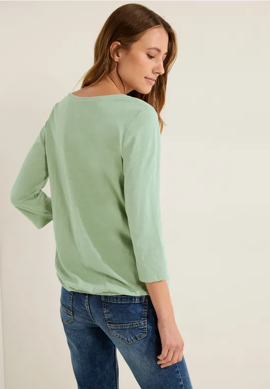 T-shirt tunique de couleur unie clear sage green