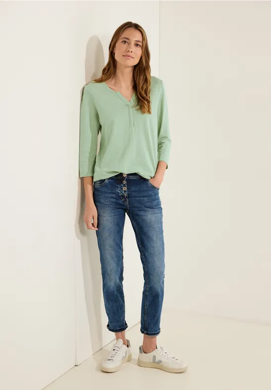 T-shirt tunique de couleur unie clear sage green