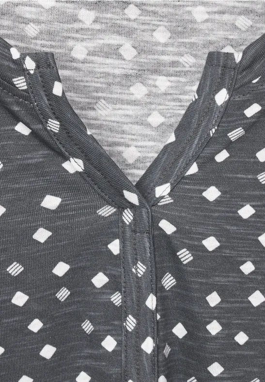 T-shirt tunique à imprimé dark silver