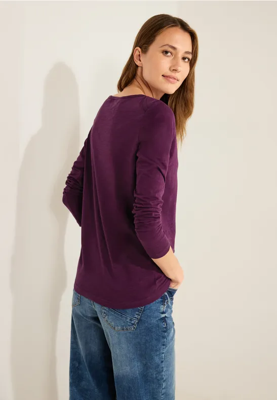 T-shirt basique de couleur unie deep berry
