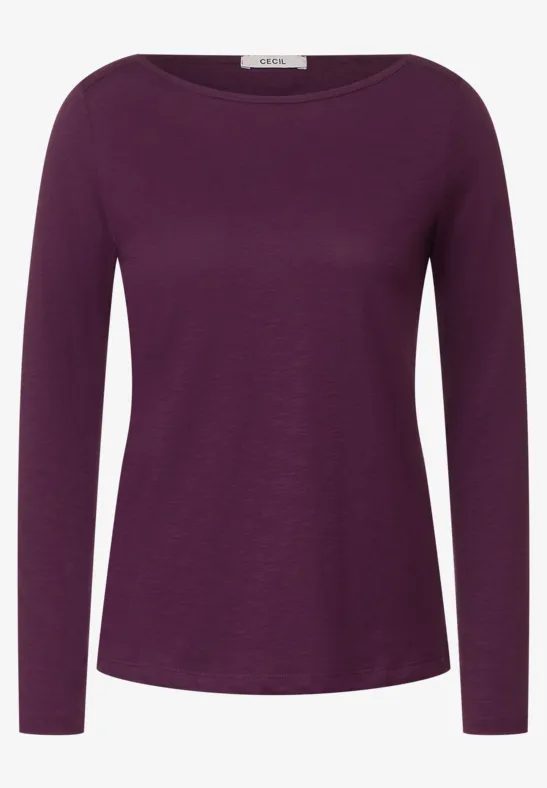 T-shirt basique de couleur unie deep berry