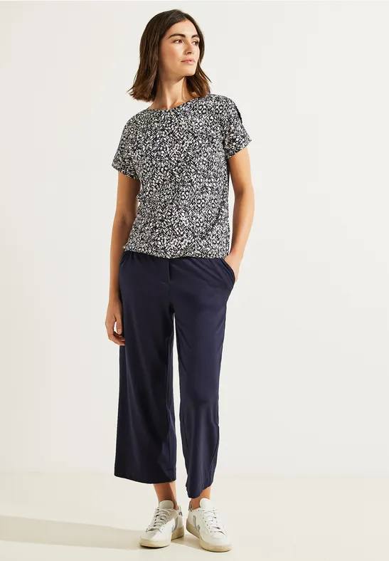 Shirt met onopvallend patroon night sky blue