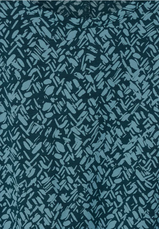 Shirt met onopvallend patroon deep lake green