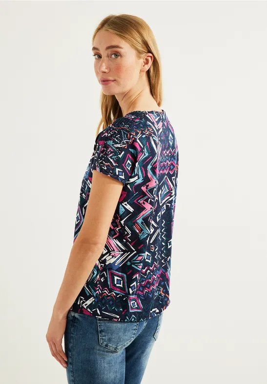 Shirt mit Smock Schultern night sky blue