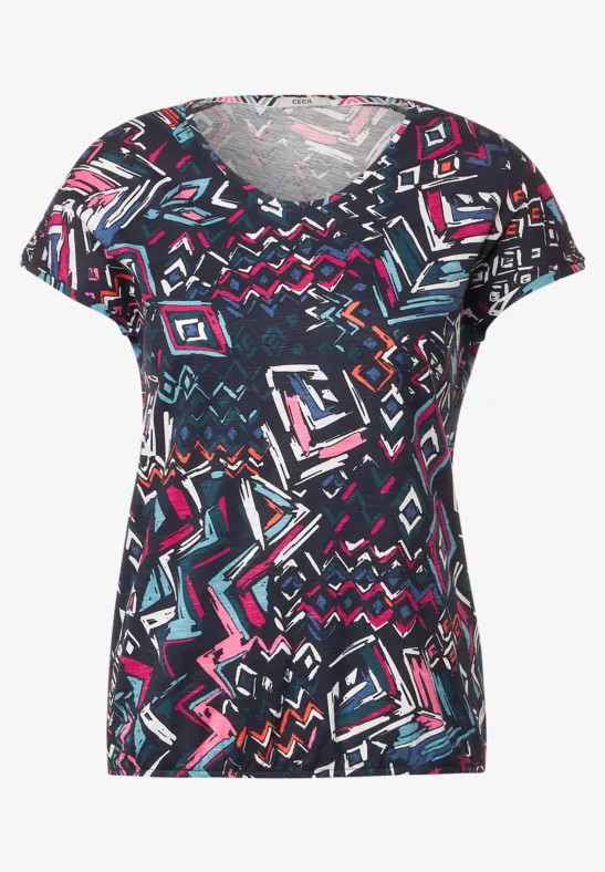 Shirt mit Smock Schultern night sky blue