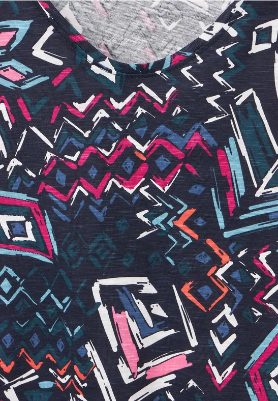 Shirt mit Smock Schultern night sky blue