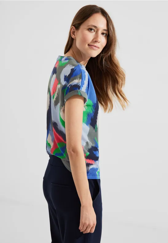 Tunikashirt mit Print deep blue