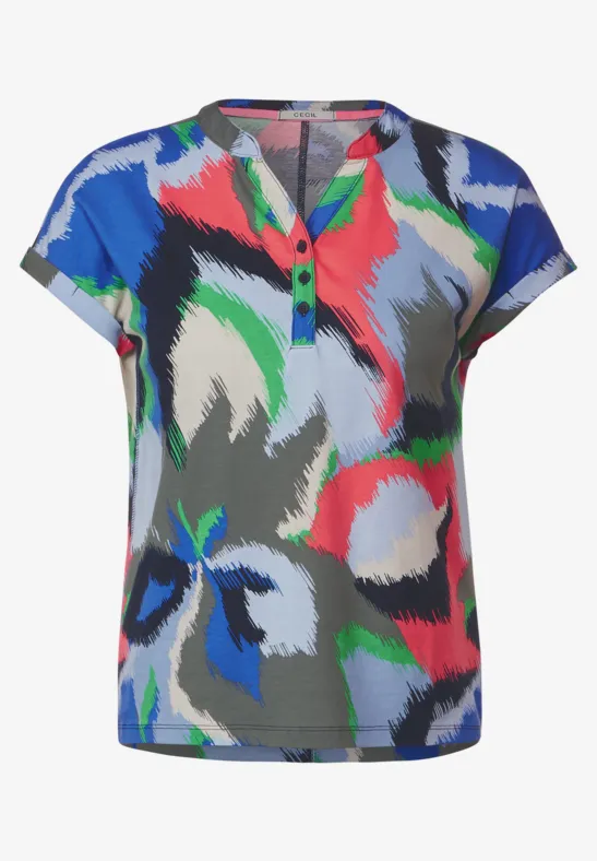 Tunikashirt mit Print deep blue