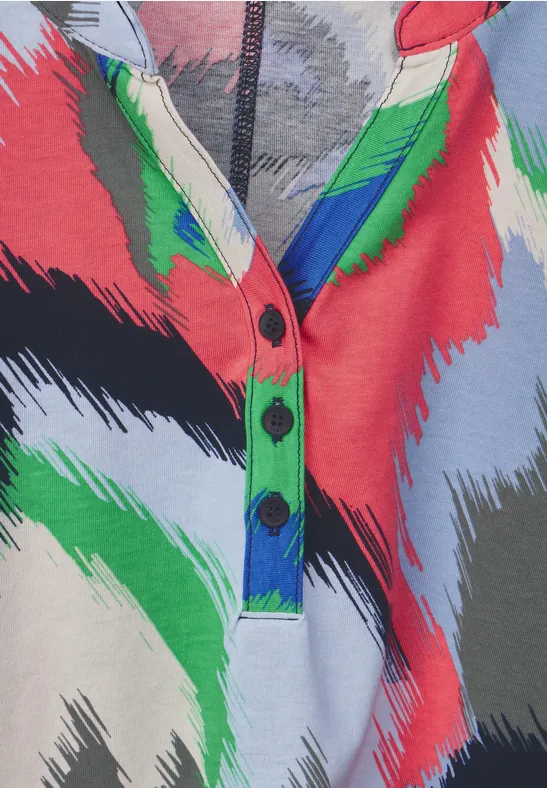 Tunikashirt mit Print deep blue