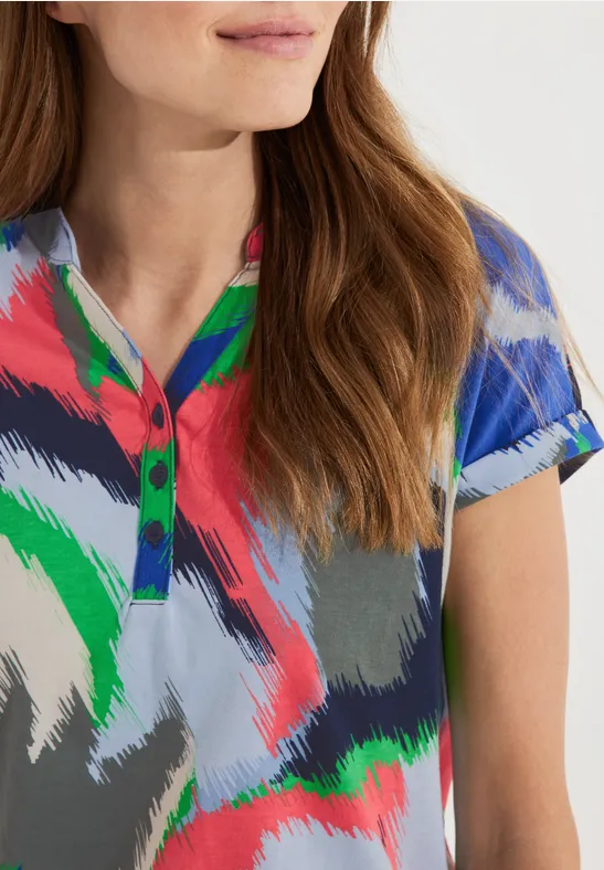 Tunikashirt mit Print deep blue