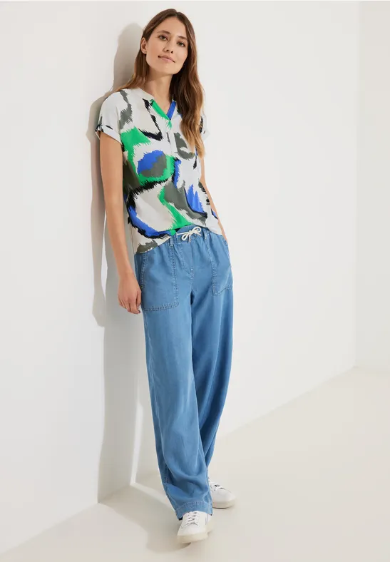 Tuniekshirt met print vanilla white