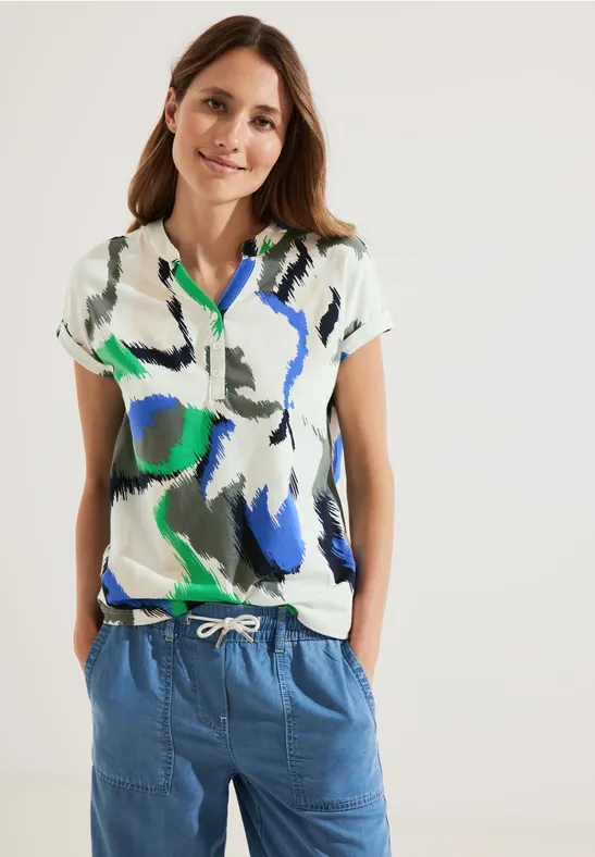 Tuniekshirt met print vanilla white