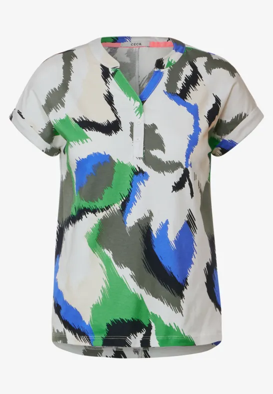 Tuniekshirt met print vanilla white