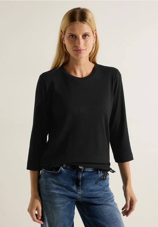 Shirt met structuur Black