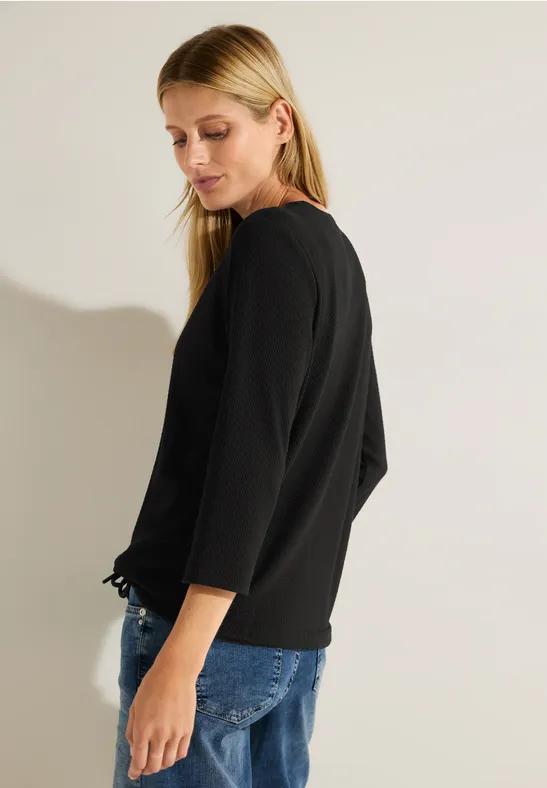 Shirt met structuur Black