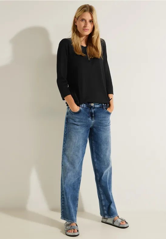Shirt met structuur Black