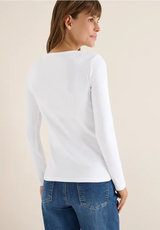 Basic Langarmshirt White
