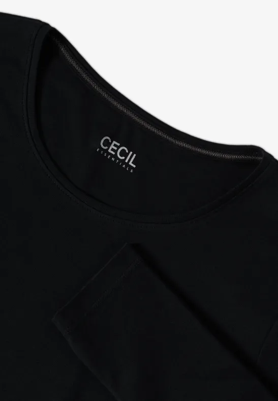 Basic shirt met lange mouwen Black