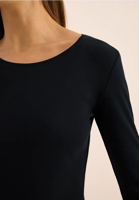 Basic shirt met lange mouwen Black
