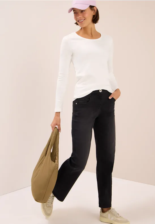 Basic shirt met lange mouwen vanilla white