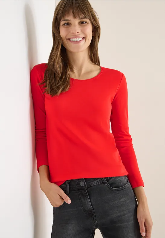 Basic Langarmshirt pumkin orange