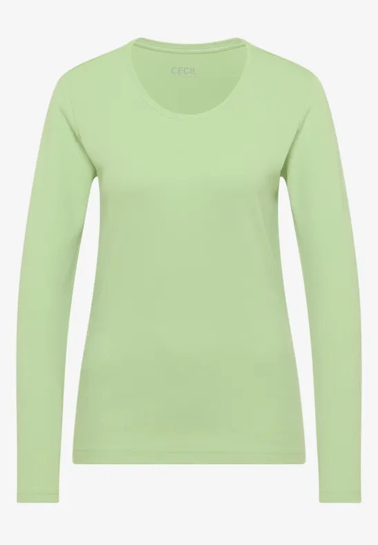 Basic shirt met lange mouwen null