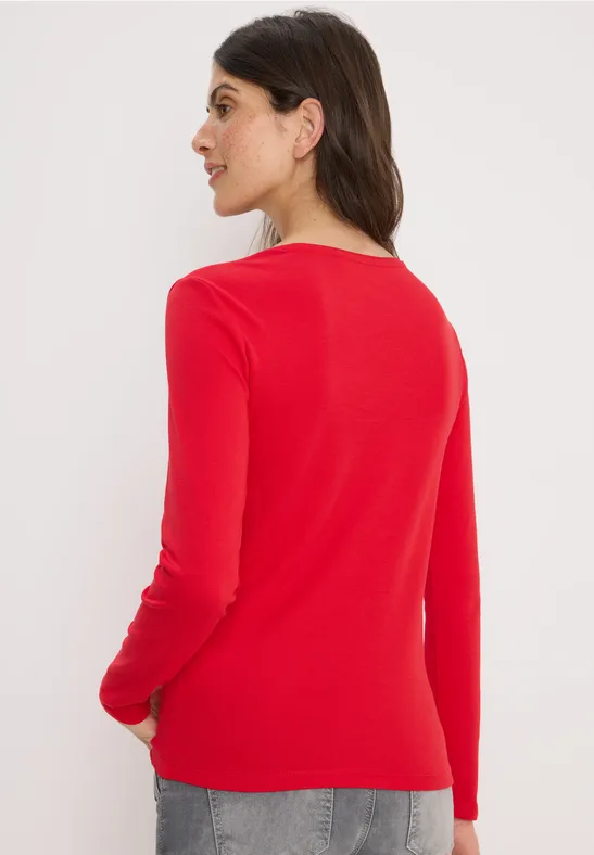 Basic shirt met lange mouwen fiery red