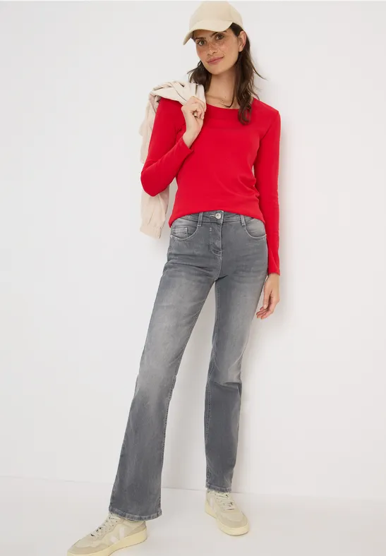 Basic shirt met lange mouwen fiery red