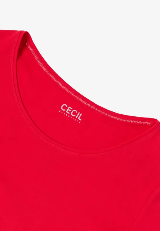 Basic shirt met lange mouwen fiery red
