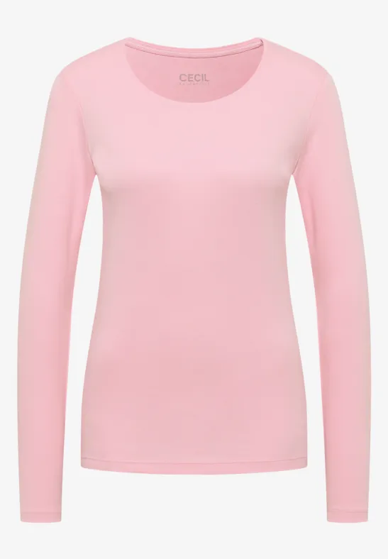 Basic Langarmshirt blossom glow