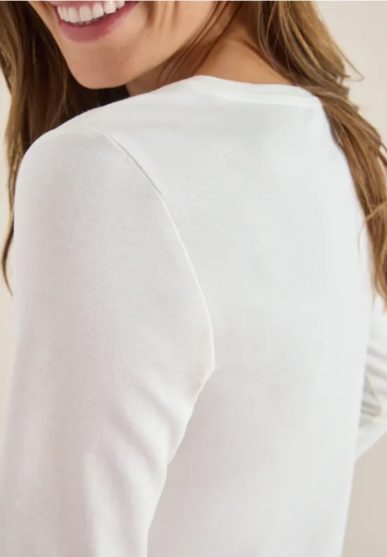 Basic onderzeeër shirt vanilla white