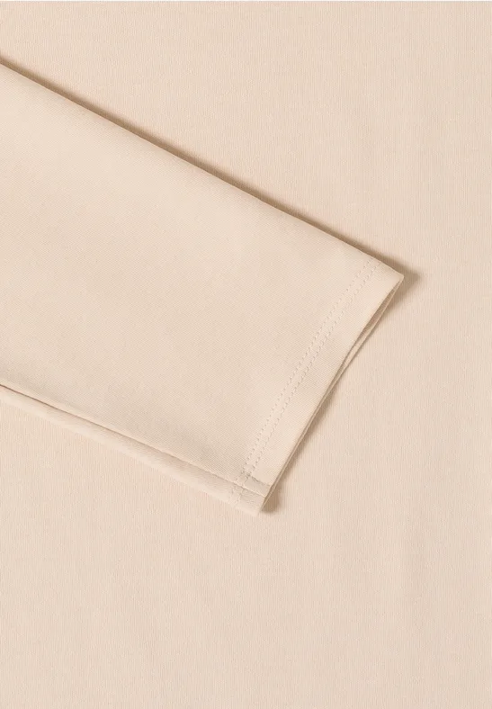 T-shirt basique en couleur unie pearl beige