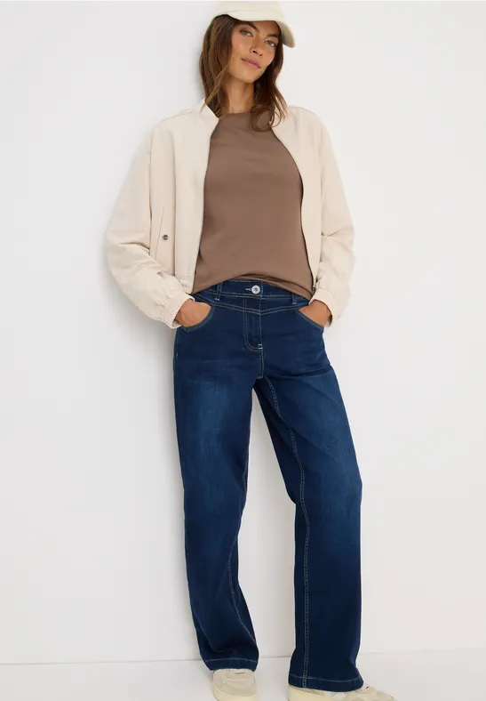 Basic Shirt in Unifarbe cocoa taupe