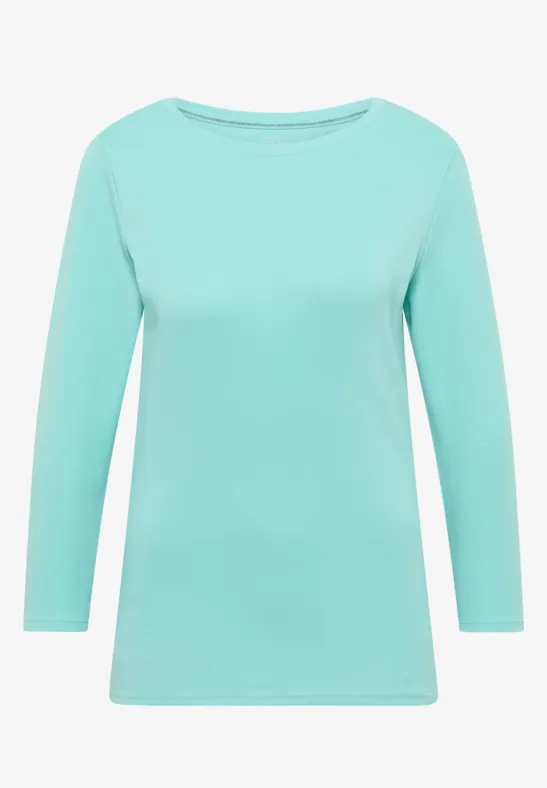 T-shirt basique en couleur unie sea foam blue