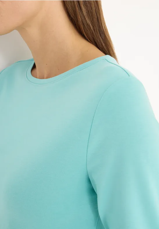 T-shirt basique en couleur unie sea foam blue