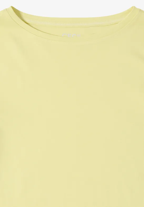 Basic Shirt in Unifarbe iced yellow