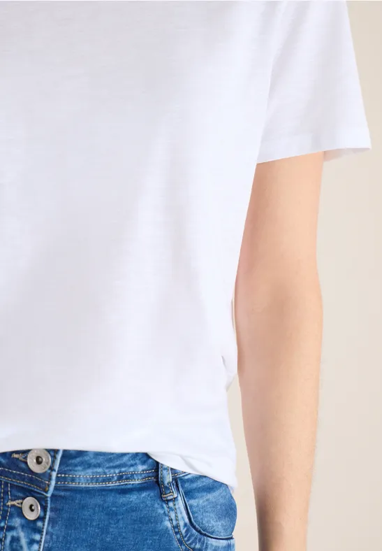Basic T-Shirt mit Rundhals White