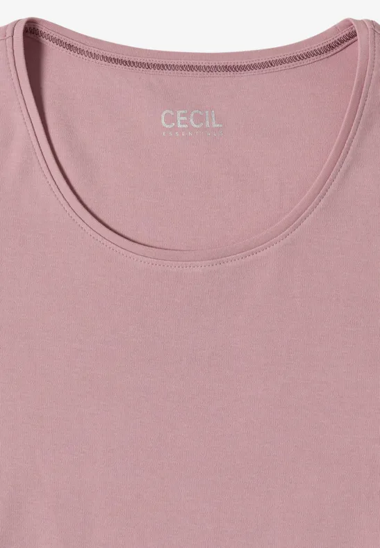 Basic shirt met lange mouwen en ronde hals velvet rose