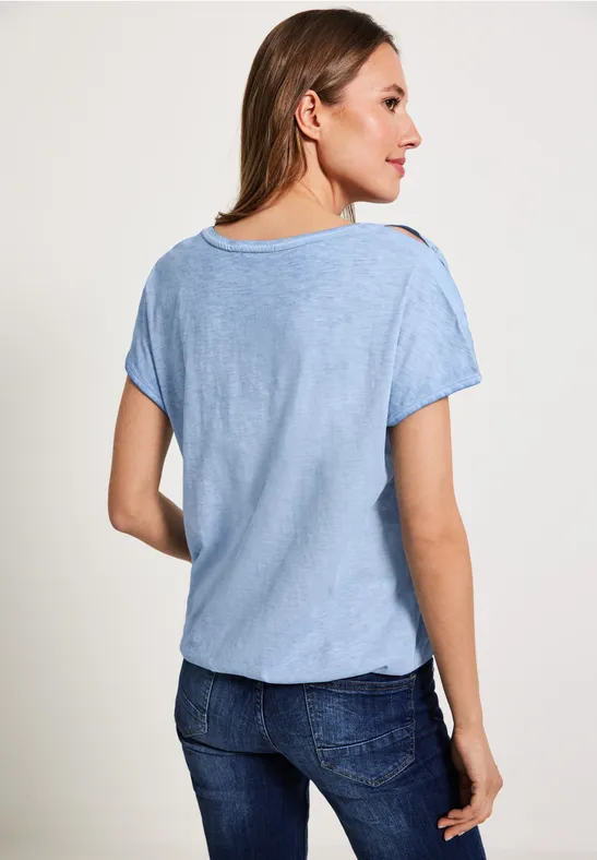 T-Shirt in gewaschener Optik tranquil blue