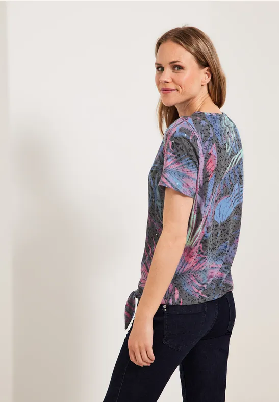 Burn Out Print Shirt burn out carbon grey