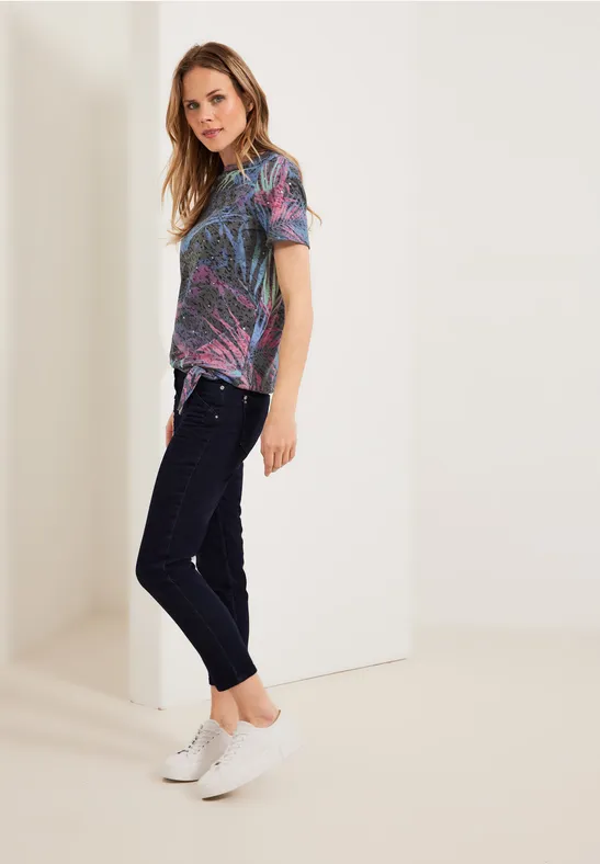 Burn Out Print Shirt burn out carbon grey