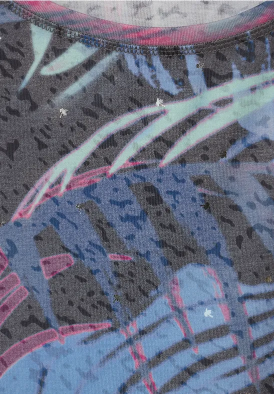 Burn Out Print Shirt burn out carbon grey