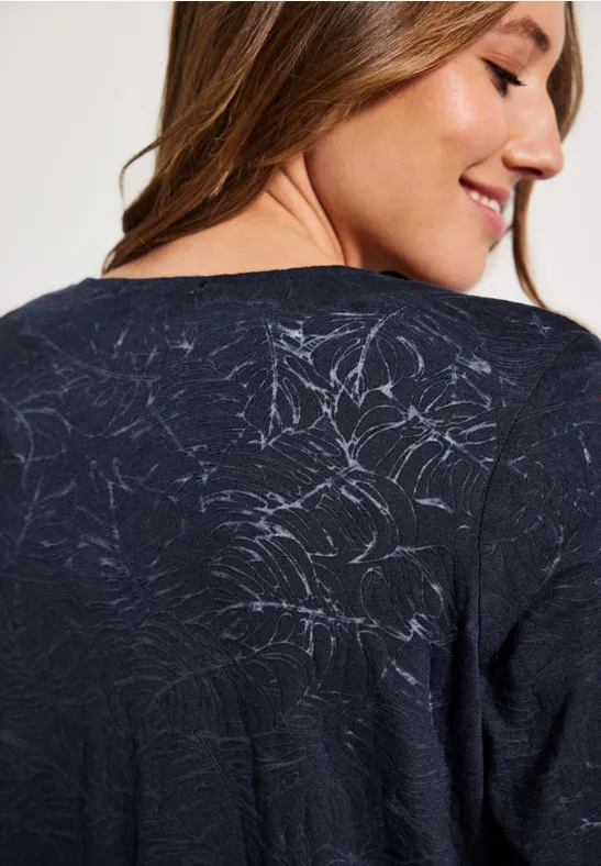 Burnout shirtjas deep blue